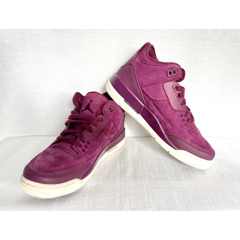 Nike Womens Air Jordan 3 Retro SE Bordeaux Purple AH7859-600 Sneakers Size 8